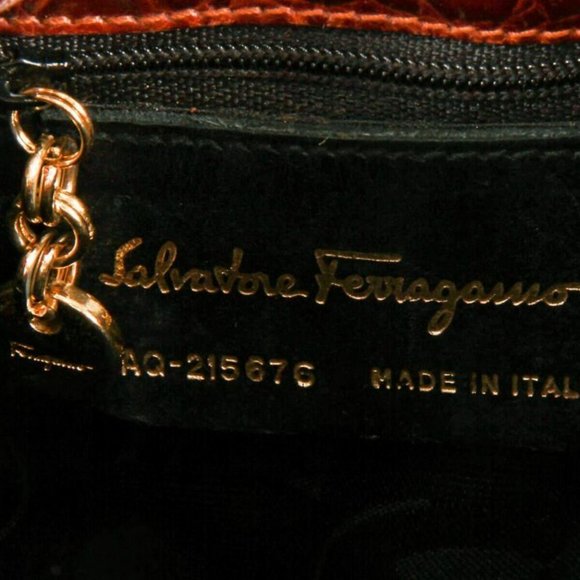 Authentic Salvatore Ferragamo Draw String Bucket Backpack Brown - Picture 9 of 10